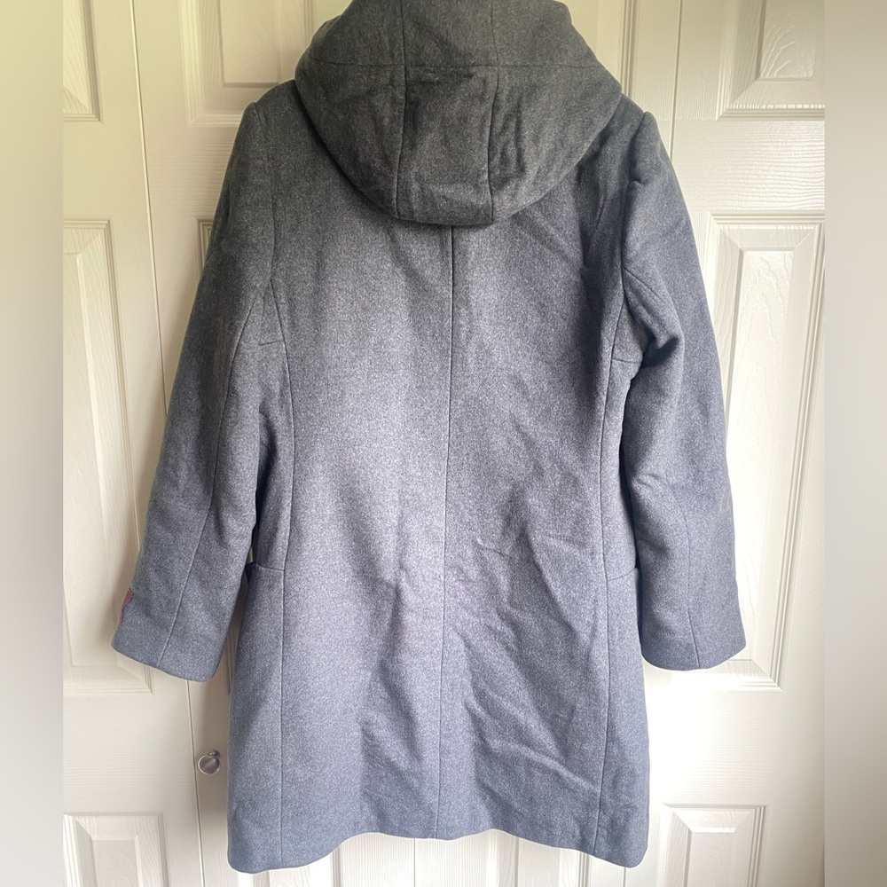 NEW Aritzia Babaton Wool Hooded Coat - Grey Size L - Picture 10 of 14